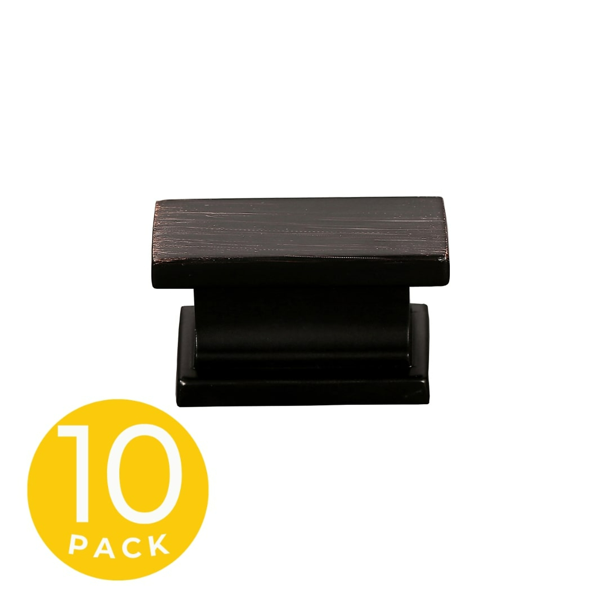 Sapphire, Hexa Series 1 in. Modern Oil Rubbed Bronze Rectangle Cabinet Knob (10-Pack), #SP-2891-51-ORB-10